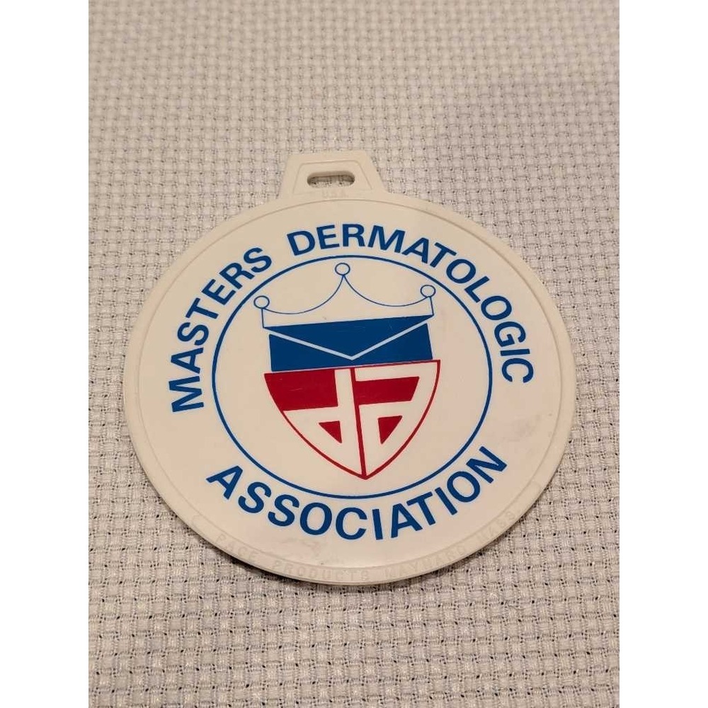 Masters Dermatologic Association Round Medallion Blue Logo USA Made Golf Bag Tag